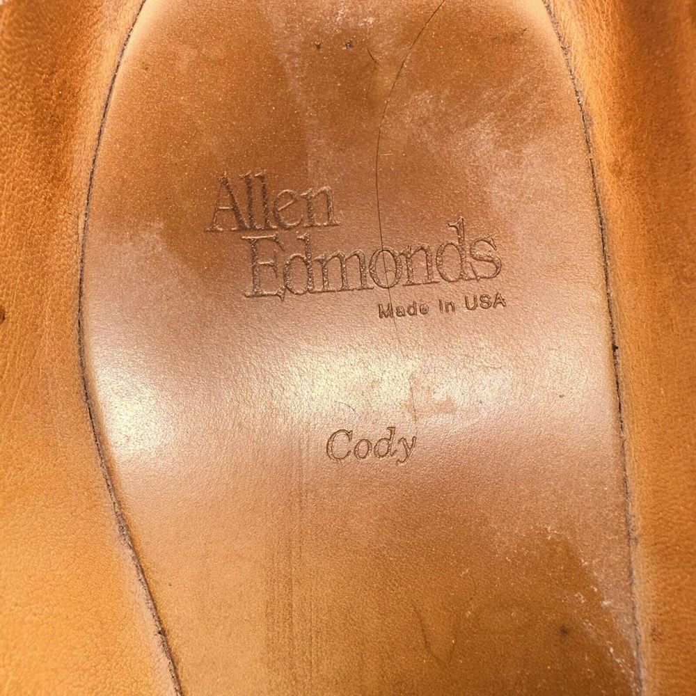 Men's Shoes ALLEN EDMONDS CODY Kiltie Tassel‎ Loafers 10.5D Black Woven Leather - Picture 8 of 9